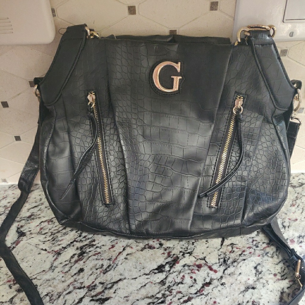 Guess Hobo Purse Brand New black faux leather